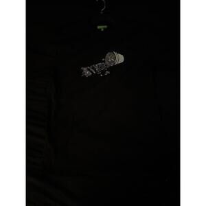 Exclusive Rhinestone Black Graphic Tee by: MYsELF